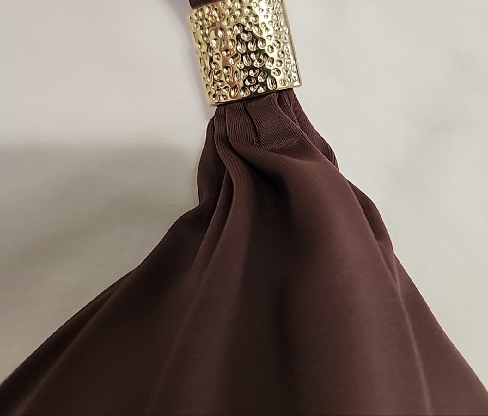 VENUS Brown Bikini Top with Gold Accents - Picture 4 of 4